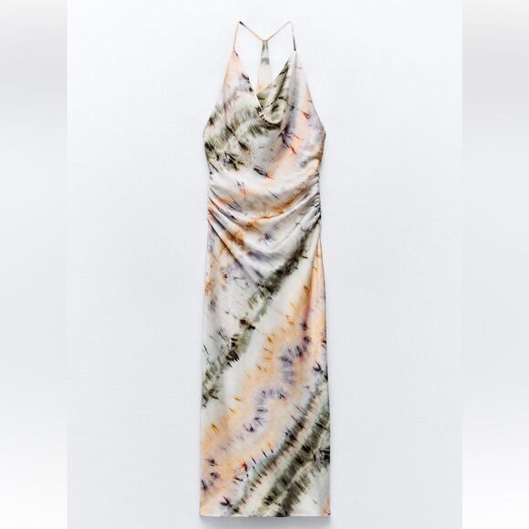 Zara tie dye printed midi dress - Picture 4 of 6